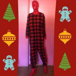 Under Disguise S men’s one piece plaid pajama NWT